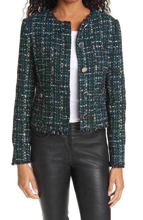 bouclé jacket chanel|boxy boucle tweed jacket.